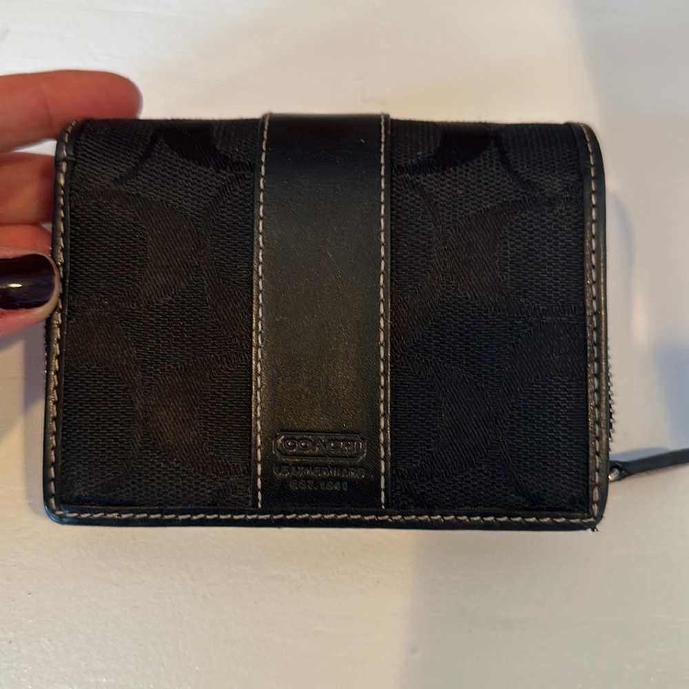 Coach wallet with zip